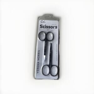 Verona Morris Facial Hair Scissors Duo – Nose Ear Eyebrow Beard Trimming Set